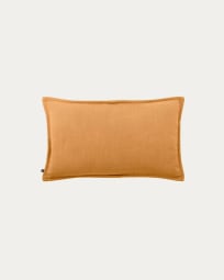Blok cushion cover in mustard linen, 30 x 50 cm