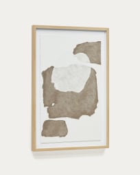 Quadre abstracte Torroella blanc i marró 60 x 90 cm