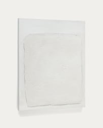 Làmina abstracta Rodes blanc 80 x 100 cm