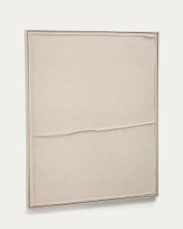Biały obraz Maha z poziomą linią 82 x 102 cm