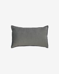 Fodera cuscino Elea 100% lino grigio scuro 30 x 50 cm