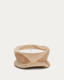 Espelma Maelia de fusta amb acabat natural Ø 25 cm