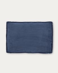 Blok cushion in blue wide seam corduroy, 40 x 60 cm FR