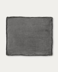 Blok cushion in grey wide seam corduroy, 50 x 60 cm FR