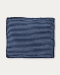 Blok cushion in blue wide seam corduroy, 50 x 60 cm FR