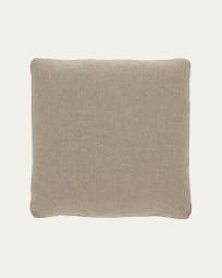 Blok cushion in beige, 60 x 60 cm