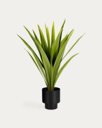 Planta artificial Yucca con maceta negro 80 cm