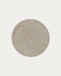 Takashi rond vloerkleed van 100% grijs wol, Ø 150 cm