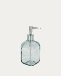 Dozownik do mydła Trella wykoy z przezroczystego szkła pochodzącego w 100% z recyklingu