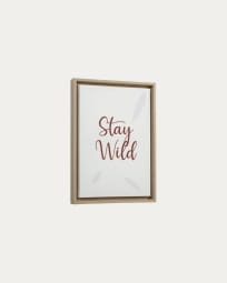 Obraz Uriana drewniany Stay Wild 30 x 42 cm