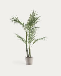 Kunstmatige palmboom met zwarte plantenpot 70 cm