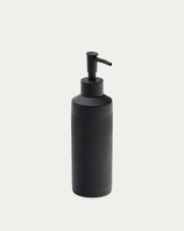 Sisel black polyresin soap dispenser