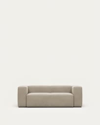 Blok 2 seater sofa in beige, 210 cm FSC Mix Credit FR