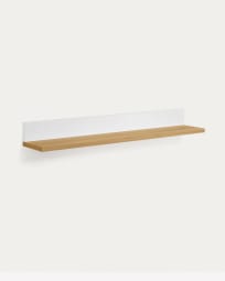 Abilen shelf in oak veneer and white lacquer 80 x 15 cm FSC 100%