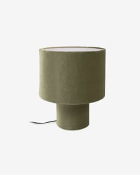 Eastend table lamp in green velvet UK adapter