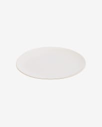 Plato plano Taisia de porcelana blanco