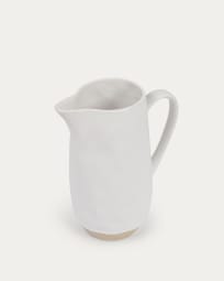 Jarro Ryba de cerâmica branco e castanho