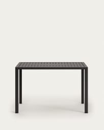 Table haute de jardin Culip en aluminium finition grise 150 x 77 cm