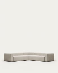 Blok 6 seater corner sofa in beige, 320 x 320 cm FSC Mix Credit