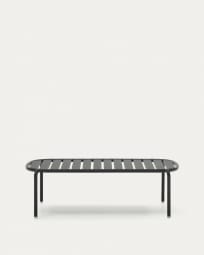 Tavolino da caffè da esterno Joncols in alluminio verniciato grigio Ø 110 x 62 cm