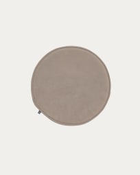 Almofada para cadeira redonda Rimca veludo toupeira Ø 35 cm