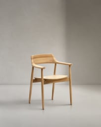 Fondes chair in solid oak wood with natural finish FSC Mix Credit