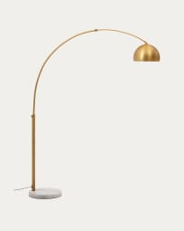 Madali metal floor lamp with brass and white marble finish UK