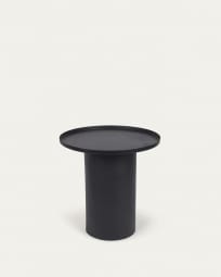 Fleksa round side table in black metal Ø 45 cm