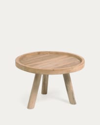 Stolik kawowy okrągły Glenda lite drewno tekowe Ø 55 cm