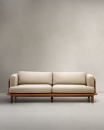 Turqueta 3-seater sofa made from solid teak wood 230 cm FSC 100%