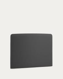 Bettkopfteil Dyla mit abnehmbarem Bezug in Schwarz für Bett von 90 cm