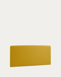Dyla headboard with removable cover in mustard, for 150 cm beds