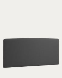 Dyla bedhoofdbord met afneembare hoes in zwart voor bed van 160 cm