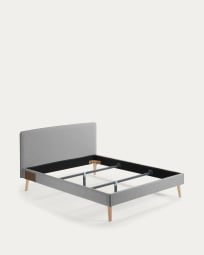 Dyla Bezug in Grau für Bett mit Matratze von 160 x 200 cm