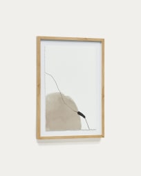 Quadre abstracte Torroella blanc i marró 50 x 70 cm