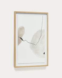Cuadro abstracto Torroella blanco, marrón y gris 60 x 90 cm