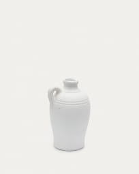 Vase Palafrugell en terre cuite finition blanche 30,5 cm