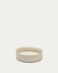Centro de mesa pequeño Macae de cerámica blanco Ø 24 cm