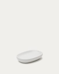 Selis Tablett aus beige und weißem Steingut