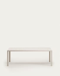 Culip aluminium outdoor table in powder coated white finish, 220 x 100 cm