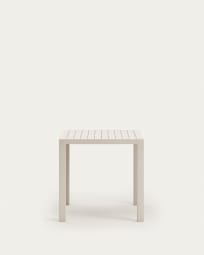 Table de jardin Culip en aluminium finition blanche 77 x 77 cm