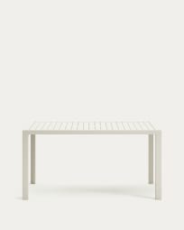 Stół ogrodowy Culip z aluminium z białym wykończeniem 150 x 77 cm