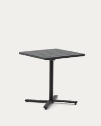 Taula d'exterior plegable Torreta d'alumini amb acabat gris fosc 70 x 70 cm