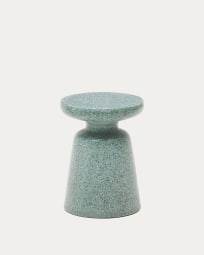 Mesquida outdoor side table in green terrazzo Ø 39 cm