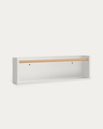 Shantal solid beech wood shelf in white finish, 64 x 20 cm