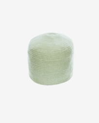 Pouf rond Daiana en coton vert Ø 40 cm