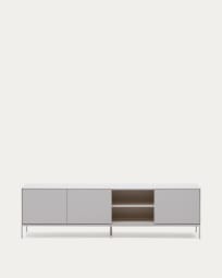 Vedrana TV 3-door cabinet white lacquered MDF 195 x 55 cm