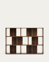 Conjunt Litto de 6 prestatgeries modulars de xapa de noguera 168 x 114 cm