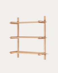 Sitra modular shelf, 3 solid oak wood shelves in a natural finish, 90 cm, FSC Mix Credit