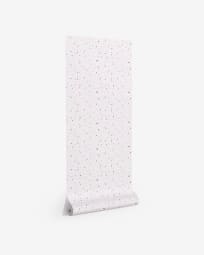 Nerta weiße Tapete mit Terrakotta und rosa Terrazzo-Druck 10x0,53 m FSC MIX Credit